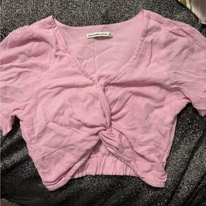 Abercrombie twist front cropped blouse